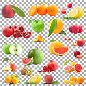 تصویر با کیفیت همه میوه ها بدون پس زمینه